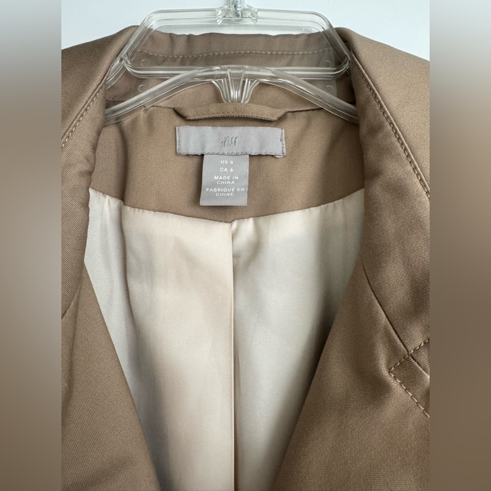 H&M Beige Double-Breasted Trench Coat - Picture 4 of 6